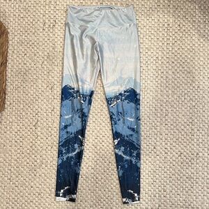 GOLDSHEEP Scenic Mountain Print Leggings